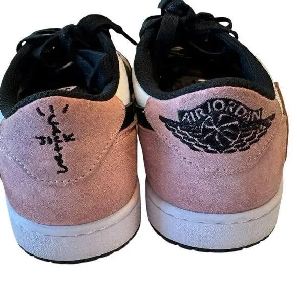 Nike Air Travis Scott Jordan 1 Lows Pink Yellow Cactus Jack Men’s 8 RARE - Picture 4 of 8